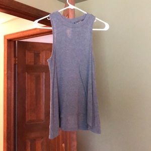 Grey high neck tank